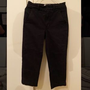 Everlane Black Straight-leg Cropped Pants Size 2